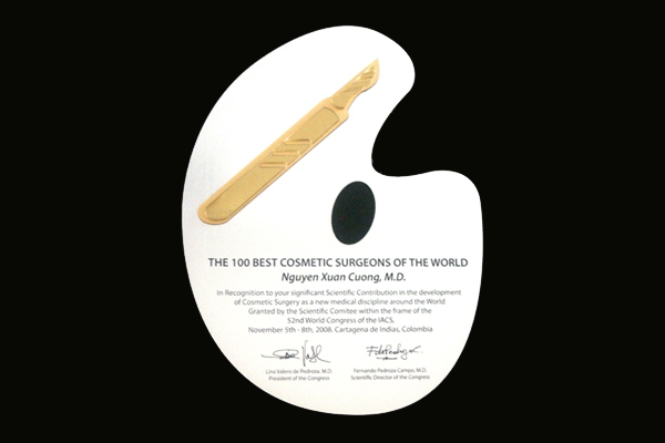 Viện Hàn Lâm Giải Phẫu Thẩm Mỹ Quốc Tế phong tặng Top: